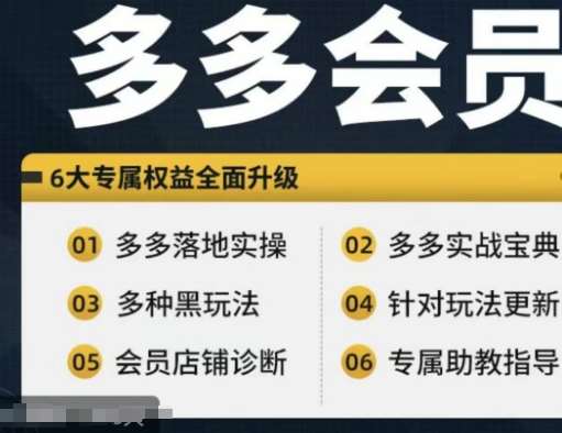 拼多多会员，拼多多实战宝典+实战落地实操，从新手到高阶内容全面覆盖汇创网-网创项目_汇创网_中创网_福缘网_冒泡网_资源整合平台汇创网