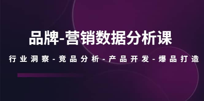 品牌-营销数据分析课，行业洞察-竞品分析-产品开发-爆品打造汇创网-网创项目_汇创网_中创网_福缘网_冒泡网_网创项目平台汇创网