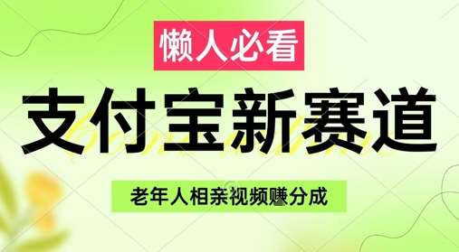 支付宝新赛道，利用老年人相亲视频，挣分成收益，轻松月入过W，操作简单汇创网-网创项目_汇创网_中创网_福缘网_冒泡网_资源整合平台汇创网