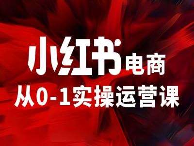 小红书电商从0-1实操运营课，让你从小白到精英汇创网-网创项目_汇创网_中创网_福缘网_冒泡网_资源整合平台汇创网