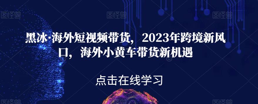 黑冰·海外短视频带货，2023年跨境新风口，海外小黄车带货新机遇汇创网-网创项目_汇创网_中创网_福缘网_冒泡网_资源整合平台汇创网