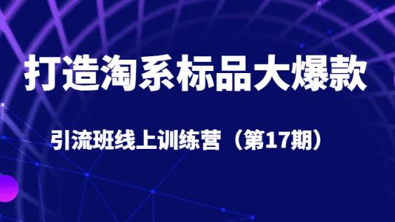 打造淘系标品大爆款引流班线上训练营5天直播授课汇创网-网创项目_汇创网_中创网_福缘网_冒泡网_资源整合平台汇创网