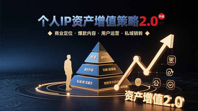 （15653期）个人IP资产增值策略2.0 拆解商业定位/爆款内容/用户运营/私域销转四大模块汇创网-网创项目_汇创网_中创网_福缘网_冒泡网_资源整合平台汇创网