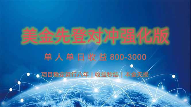 （15012期）美金先登计划对冲强化版，2025年黑马中最暴力收益日收益1k-4k（可放大…汇创网-网创项目_汇创网_中创网_福缘网_冒泡网_资源整合平台汇创网
