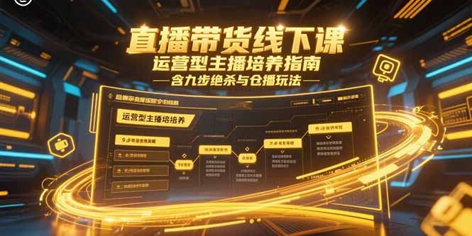 （15281期）直播带货线下课，运营型主播培养指南，含九步绝杀与仓播玩法汇创网-网创项目_汇创网_中创网_福缘网_冒泡网_资源整合平台汇创网