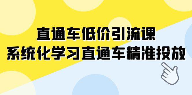 直通车-低价引流课，系统化学习直通车精准投放（14节课）汇创网-网创项目_汇创网_中创网_福缘网_冒泡网_资源整合平台汇创网