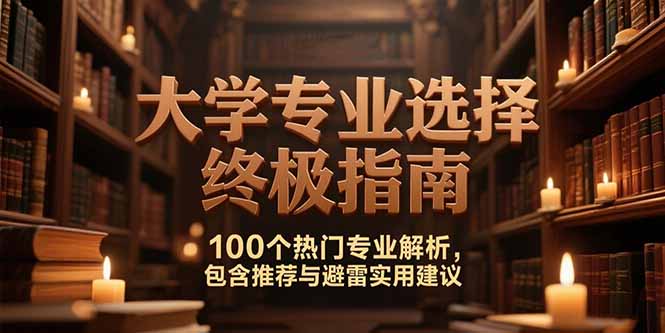 （15261期）付费文：大学专业选择终极指南,100个热门专业解析,包含推荐与避雷实用建议汇创网-网创项目_汇创网_中创网_福缘网_冒泡网_资源整合平台汇创网