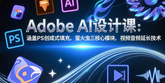 （15469期）Adobe AI设计课：涵盖PS创成式填充，萤火虫三核心模块，视频音频延长技术汇创网-网创项目_汇创网_中创网_福缘网_冒泡网_资源整合平台汇创网