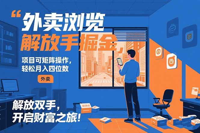 （15440期）外卖浏览掘金项目 可矩阵操作 轻松日入500+汇创网-网创项目_汇创网_中创网_福缘网_冒泡网_资源整合平台汇创网