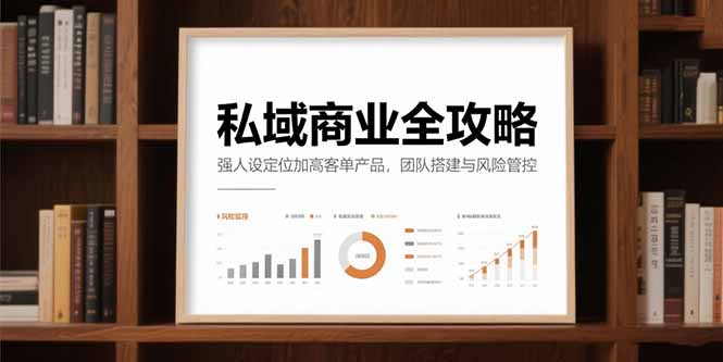 （15294期）私域商业全攻略，强人设定位加高客单产品，团队搭建与风险管控汇创网-网创项目_汇创网_中创网_福缘网_冒泡网_资源整合平台汇创网