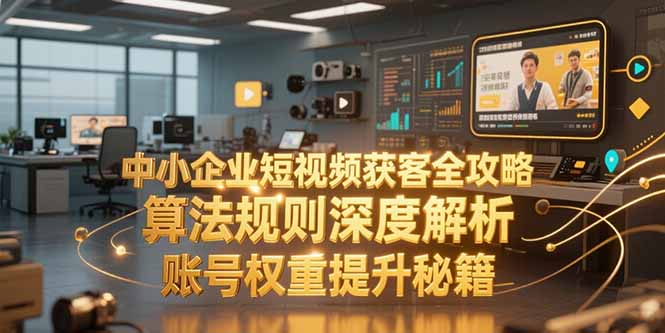 （15326期）中小企业短视频获客全攻略，算法规则深度解析，账号权重提升秘籍汇创网-网创项目_汇创网_中创网_福缘网_冒泡网_资源整合平台汇创网