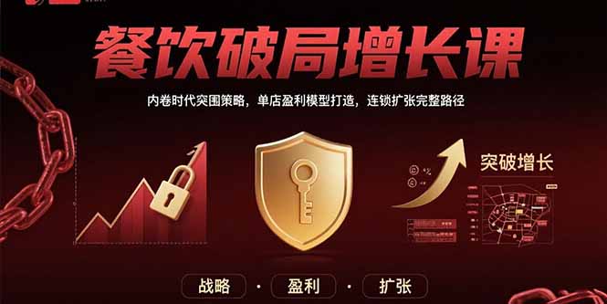（15541期）餐饮破局增长课：内卷时代突围策略，单店盈利模型打造，连锁扩张完整路径汇创网-网创项目_汇创网_中创网_福缘网_冒泡网_网创项目平台汇创网