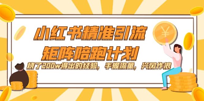 小红书精准引流·矩阵陪跑计划：烧了200w得出的经验，手握流量，兴风作浪！汇创网-网创项目_汇创网_中创网_福缘网_冒泡网_网创项目平台汇创网