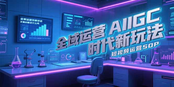 （15327期）全域运营AIGC时代新玩法，文案封面设计公式，短视频运营SOP汇创网-网创项目_汇创网_中创网_福缘网_冒泡网_资源整合平台汇创网