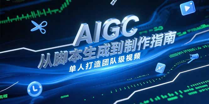 （15170期）AIGC视频制作指南，从脚本生成到剪辑全流程，单人打造团队级视频汇创网-网创项目_汇创网_中创网_福缘网_冒泡网_资源整合平台汇创网