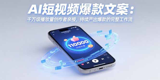 （15569期）AI短视频爆款文案：千万级播放量创作者亲授，持续产出爆款的完整工作流网创项目_汇创网_中创网_福缘网_冒泡网_资源整合平台汇创网