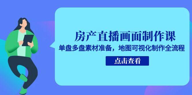 （15156期）房产直播画面制作课，单盘多盘素材准备，地图可视化制作全流程汇创网-网创项目_汇创网_中创网_福缘网_冒泡网_资源整合平台汇创网