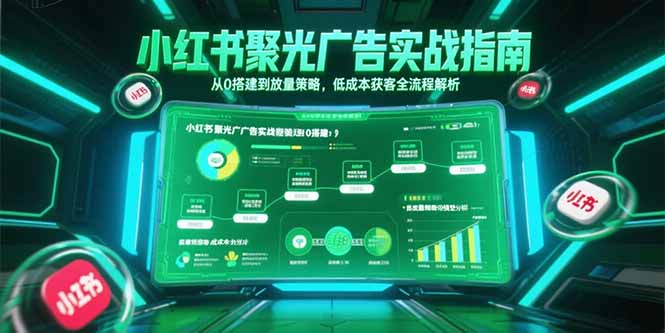（15248期）小红书聚光广告实战指南，从0搭建到放量策略，低成本获客全流程解析汇创网-网创项目_汇创网_中创网_福缘网_冒泡网_资源整合平台汇创网