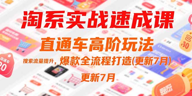 （15374期）淘系实战速成课，直通车高阶玩法，搜索流量提升，爆款全流程打造(更新7月)汇创网-网创项目_汇创网_中创网_福缘网_冒泡网_资源整合平台汇创网