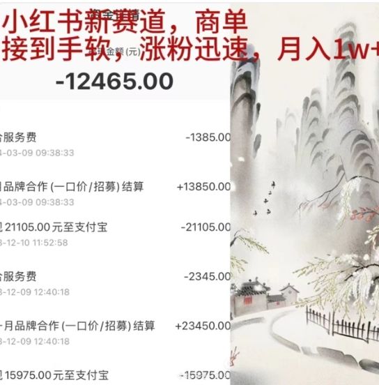 小红书新赛道，商单接到手软，涨粉迅速，一个月1w+汇创网-网创项目_汇创网_中创网_福缘网_冒泡网_资源整合平台汇创网