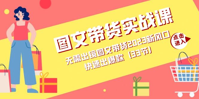 图文带货实战课：无需出镜图文带货2023新风口，快速出爆款（33节）汇创网-网创项目_汇创网_中创网_福缘网_冒泡网_资源整合平台汇创网