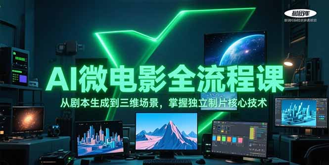 （15195期）AI微电影全流程课，从剧本生成到三维场景，掌握独立制片核心技术汇创网-网创项目_汇创网_中创网_福缘网_冒泡网_资源整合平台汇创网