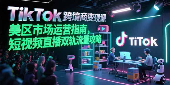 （15344期）TikTok跨境电商变现课，美区市场运营指南，短视频直播双轨流量攻略汇创网-网创项目_汇创网_中创网_福缘网_冒泡网_资源整合平台汇创网