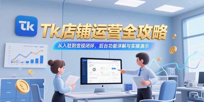 （15345期）Tk店铺运营全攻略，从入驻到变现闭环，后台功能详解与实操演示汇创网-网创项目_汇创网_中创网_福缘网_冒泡网_资源整合平台汇创网