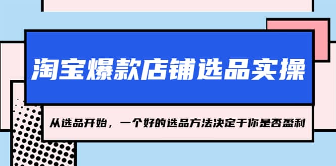 淘宝爆款店铺选品实操，2023从选品开始，一个好的选品方法决定于你是否盈利汇创网-网创项目_汇创网_中创网_福缘网_冒泡网_资源整合平台汇创网