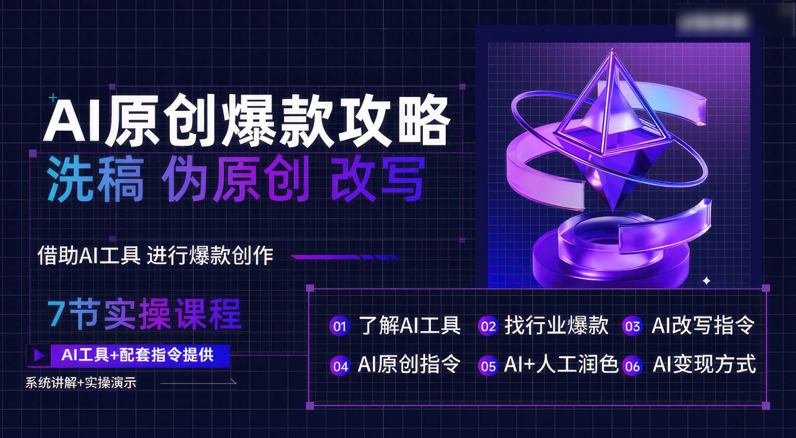 AI原创爆款攻略，洗稿改写伪原创必备，轻松创作10万+爆款文案汇创网-网创项目_汇创网_中创网_福缘网_冒泡网_资源整合平台汇创网