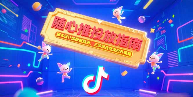 （15291期）随心推投放指南，脚本设计加数据监测，三阶段自然流拉升策略汇创网-网创项目_汇创网_中创网_福缘网_冒泡网_资源整合平台汇创网