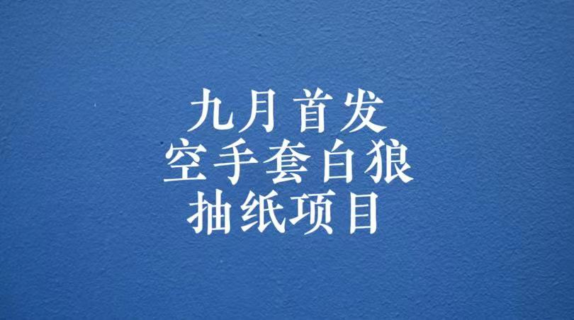 0成本，日入100-500空手套白狼抽纸项目，保姆级教学汇创网-网创项目_汇创网_中创网_福缘网_冒泡网_网创项目平台汇创网