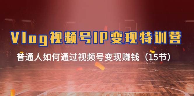 Vlog 视频号IP变现特训营，普通人如何通过视频号变现赚钱（15节）汇创网-网创项目_汇创网_中创网_福缘网_冒泡网_资源整合平台汇创网