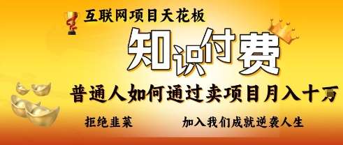 互联网项目天花板，知付付费项目，普通人如何通过卖项目月入十个，拒绝韭菜【揭秘】汇创网-网创项目_汇创网_中创网_福缘网_冒泡网_资源整合平台汇创网