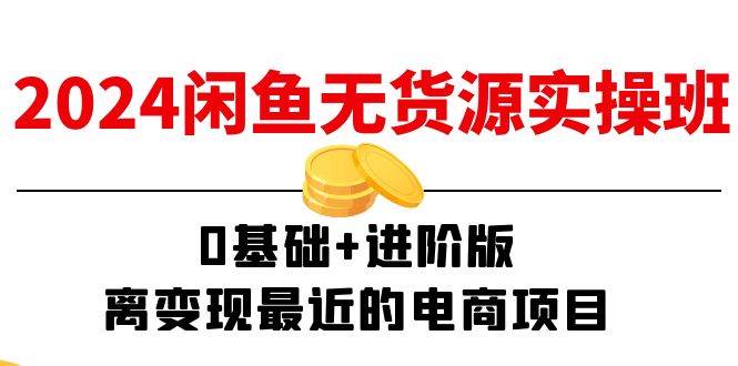 （11535期）2024闲鱼-无货源实操班：0基础+进阶版，离变现最近的电商项目（15节）汇创网-网创项目_汇创网_中创网_福缘网_冒泡网_资源整合平台汇创网