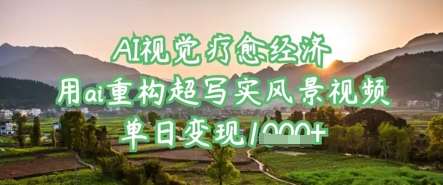 AI视觉疗愈经济：用ai重构超写实风景视频，单日变现多张汇创网-网创项目_汇创网_中创网_福缘网_冒泡网_资源整合平台汇创网