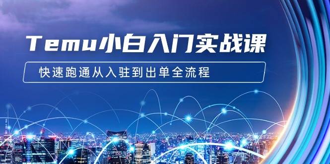 （9295期）Temu小白入门实战课：跨境拼多多电商培训 快速跑通从入驻到出单全流程-12节汇创网-网创项目_汇创网_中创网_福缘网_冒泡网_资源整合平台汇创网