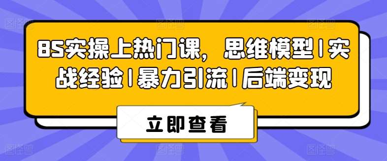 8S实操上热门课，思维模型|实战经验|暴力引流|后端变现汇创网-网创项目_汇创网_中创网_福缘网_冒泡网_资源整合平台汇创网