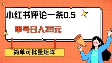 小红书评论一条0.5元 单账号一天可得25元 可矩阵操作 简单无脑靠谱【揭秘】汇创网-网创项目_汇创网_中创网_福缘网_冒泡网_资源整合平台汇创网