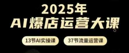 2025年AI爆店运营大课，13节AI实操课+37节流量运营课汇创网-网创项目_汇创网_中创网_福缘网_冒泡网_资源整合平台汇创网