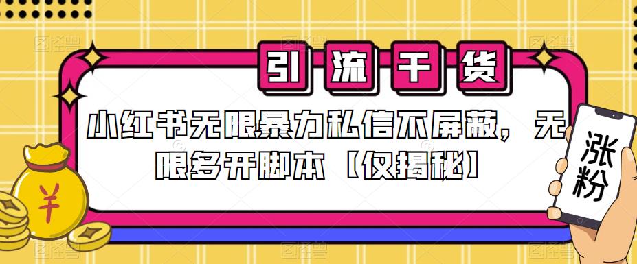 小红书无限暴力私信不屏蔽，无限多开脚本【仅揭秘】网创项目_汇创网_中创网_福缘网_冒泡网_资源整合平台汇创网