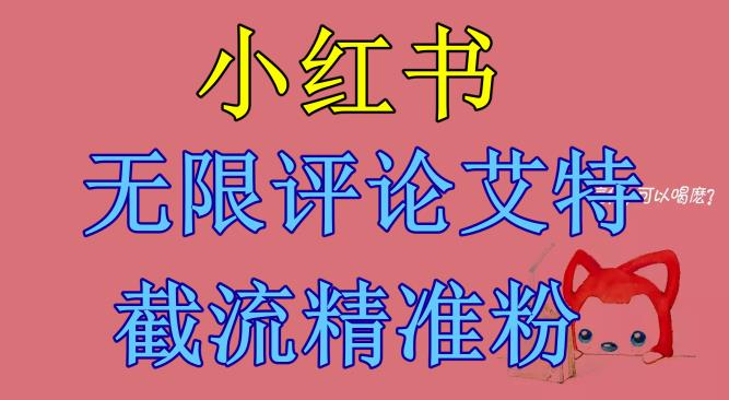 小红书无限评论艾特截流精准粉（软件+教程）汇创网-网创项目_汇创网_中创网_福缘网_冒泡网_资源整合平台汇创网
