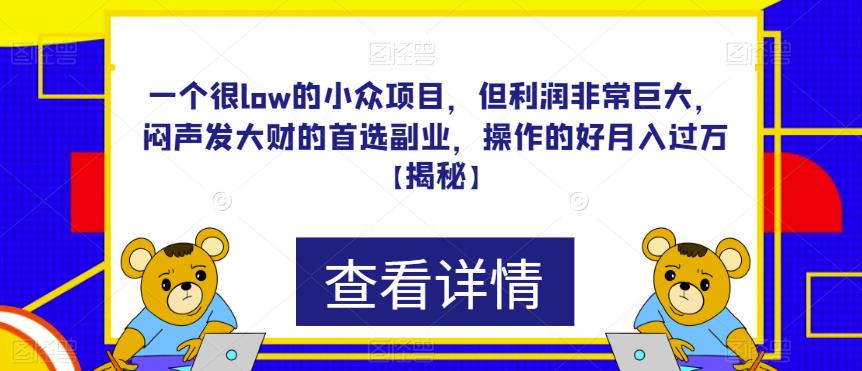 一个很low的小众项目，但利润非常巨大，闷声发大财的首选副业，操作的好月入过万【揭秘】汇创网-网创项目_汇创网_中创网_福缘网_冒泡网_资源整合平台汇创网