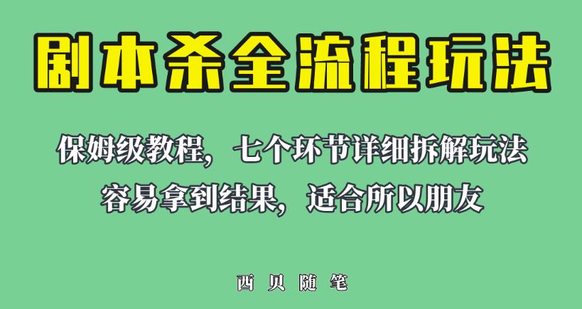 适合所有朋友的剧本杀全流程玩法，虚拟资源单天200-500收益！【揭秘】汇创网-网创项目_汇创网_中创网_福缘网_冒泡网_资源整合平台汇创网