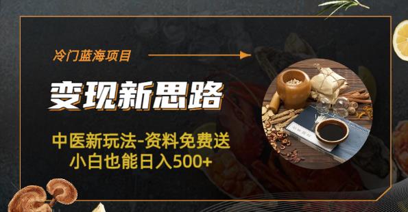 冷门蓝海项目-中医新玩法-资料免费送小白也能日入500+【揭秘】网创项目_汇创网_中创网_福缘网_冒泡网_资源整合平台汇创网