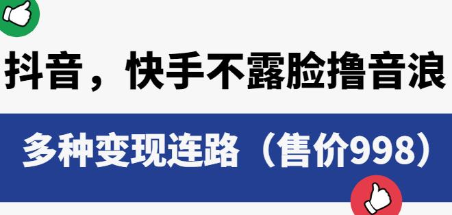 抖音快手不露脸撸音浪项目，多种变现连路（售价998）汇创网-网创项目_汇创网_中创网_福缘网_冒泡网_资源整合平台汇创网