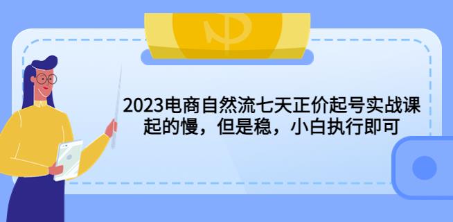 2023电商自然流七天正价起号实战课：起的慢，但是稳，小白执行即可！汇创网-网创项目_汇创网_中创网_福缘网_冒泡网_资源整合平台汇创网