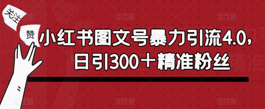 小红书图文号暴力引流4.0，日引300＋精准粉丝【揭秘】汇创网-网创项目_汇创网_中创网_福缘网_冒泡网_资源整合平台汇创网