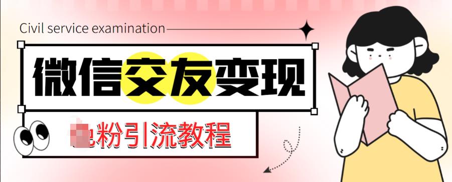 微信交友变现项目，吸引全网LSP男粉精准变现，小白也能轻松上手，日入500+汇创网-网创项目_汇创网_中创网_福缘网_冒泡网_资源整合平台汇创网