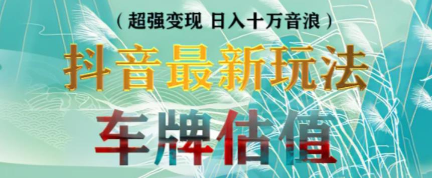 抖音最新无人直播变现直播车牌估值玩法项目，轻松日赚几百+【详细玩法教程】汇创网-网创项目_汇创网_中创网_福缘网_冒泡网_资源整合平台汇创网